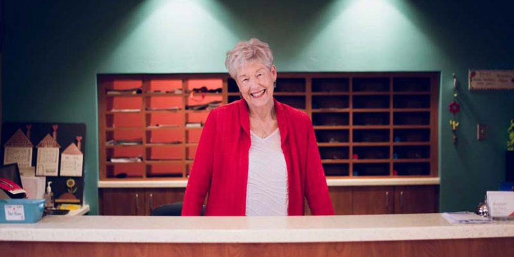 Our compassionate volunteers are here to serve you at the front desk. You might run into Judy, who has been volunteering at the Ronald McDonald House for more than 35 years!